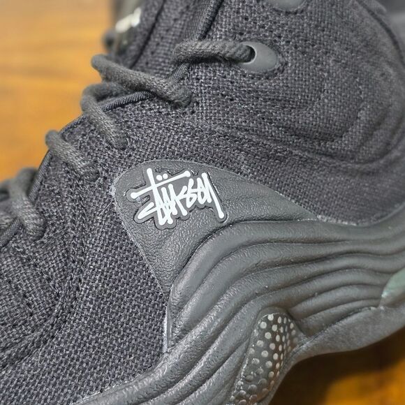 Nike Stussy x Air Penny 2 Triple Black Men's Shoes DQ5674-001 Men’s Size 6.5 New - Picture 12 of 16